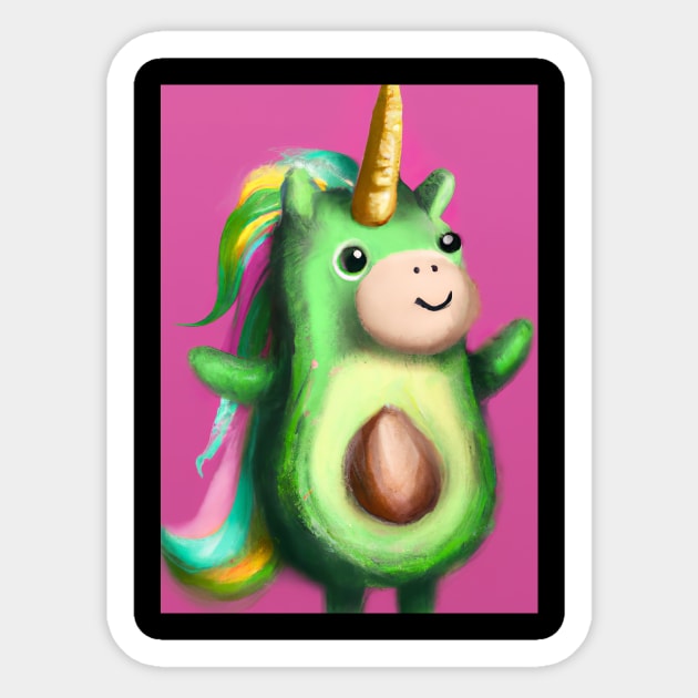 Cute Unicorn Avocado Sticker by maxcode